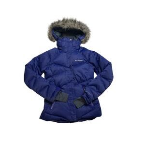 Columbia Women’s Down Puffer Jacket w/ Faux Fur Trim Hood SZ XS